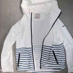 ZARA Boys: Blue Striped Rain Jacket